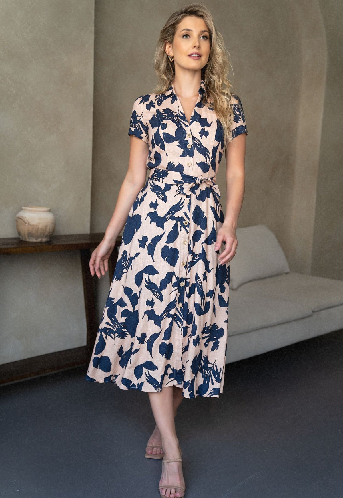 Pierina Blue & Beige