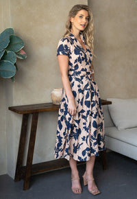 Pierina Blue & Beige