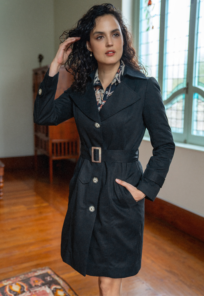 Trench-coat noire naomi