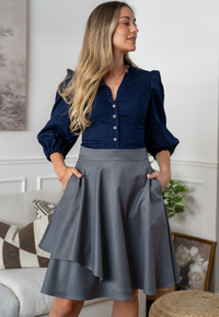 Amely Charcoal SKirt