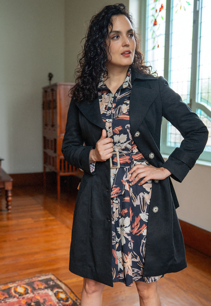 Trench-coat noire naomi