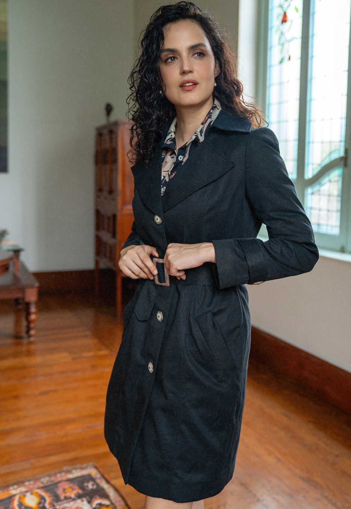 Trench-coat noire naomi