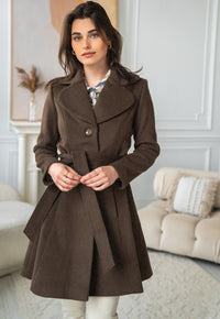 <tc>Manteau de laine Lexie cacao</tc>