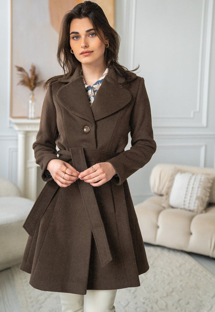 <tc>Manteau de laine Lexie cacao</tc>
