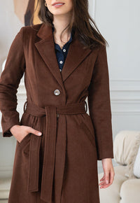 <tc>Manteau en laine Valencia marron</tc>