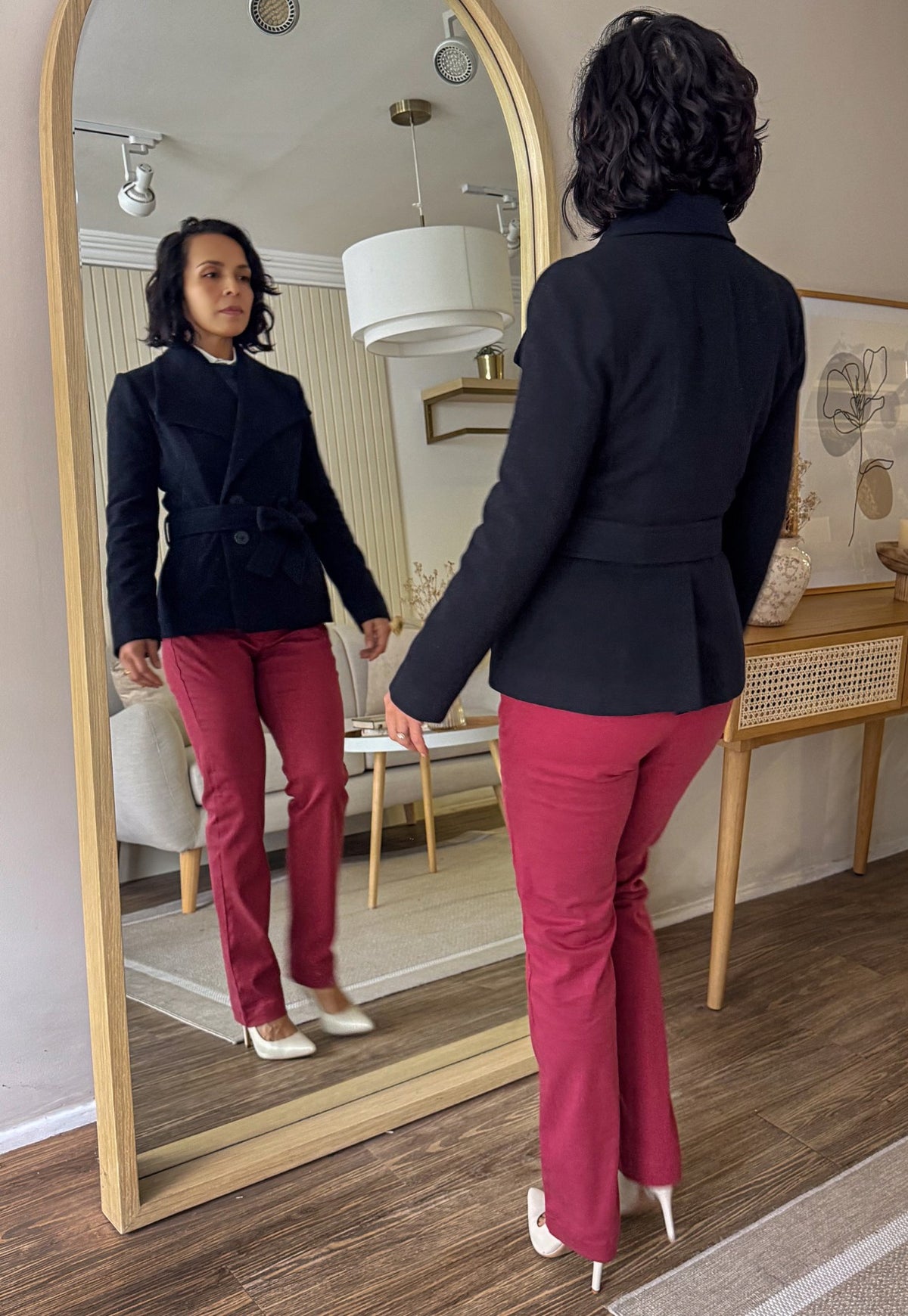 <tc>Manteau en laine bleu marine Bruno </tc>