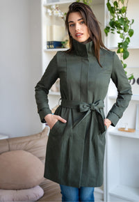 Santos Green Trench Coat