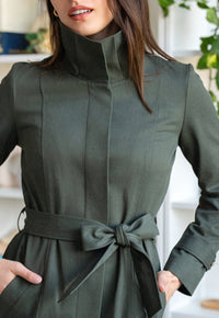 Santos Green Trench Coat