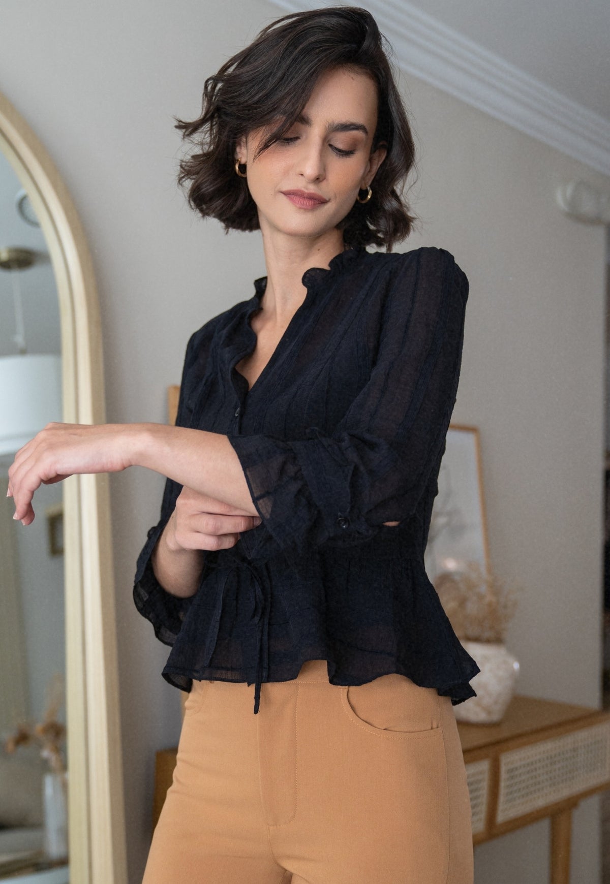 <tc>Blouse Nicole Black</tc>