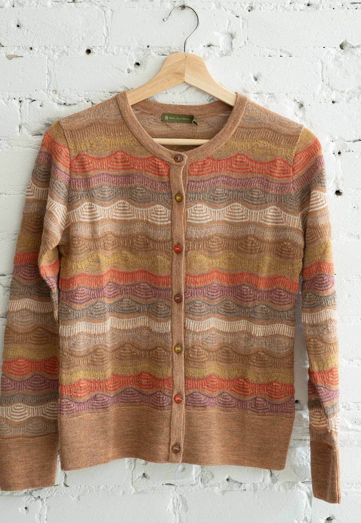 Transfers Multi Color Cardigan Nude