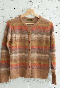 Transfers Multi Color Cardigan Nude