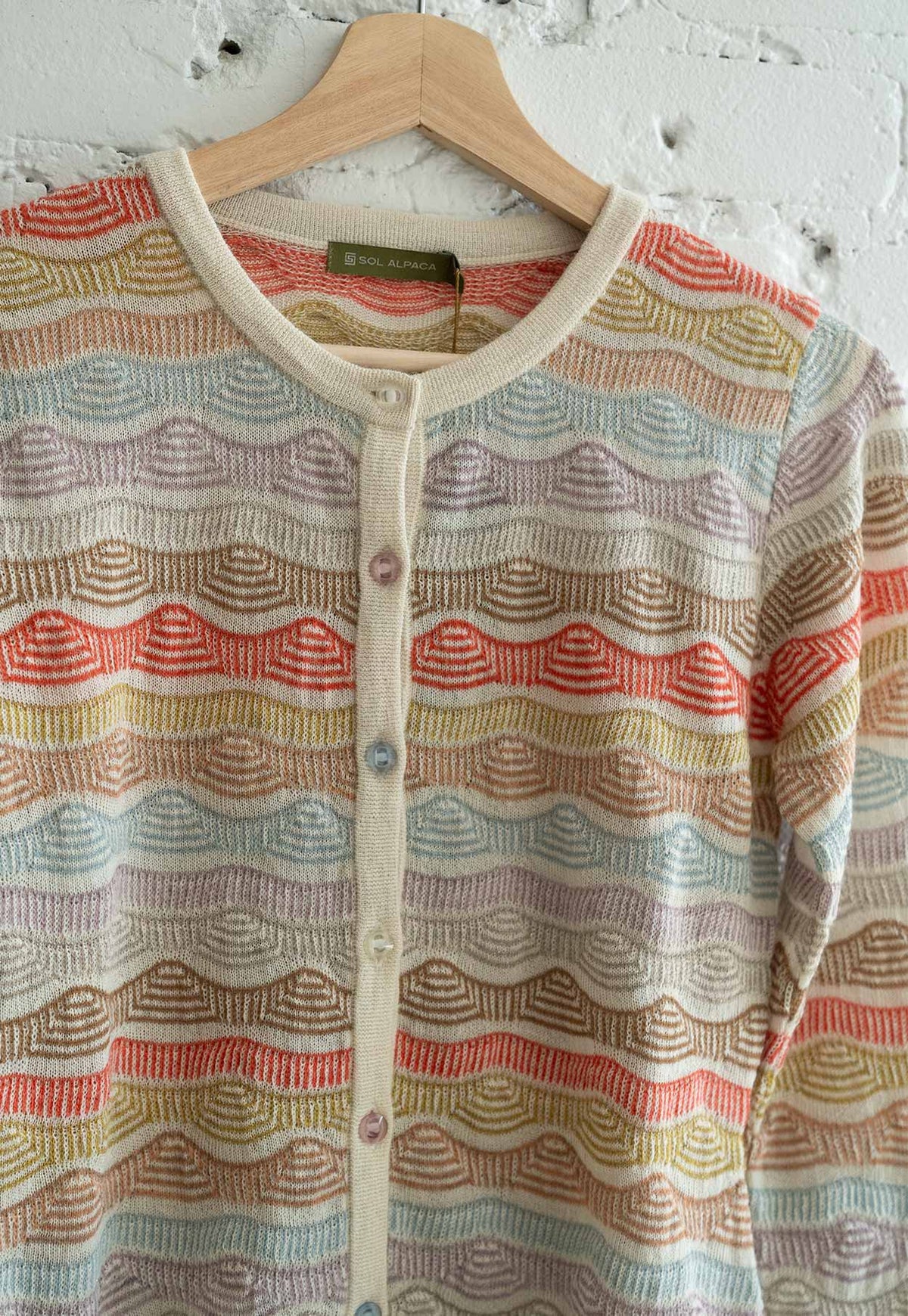 Transfers Multi Color Cardigan Ivory