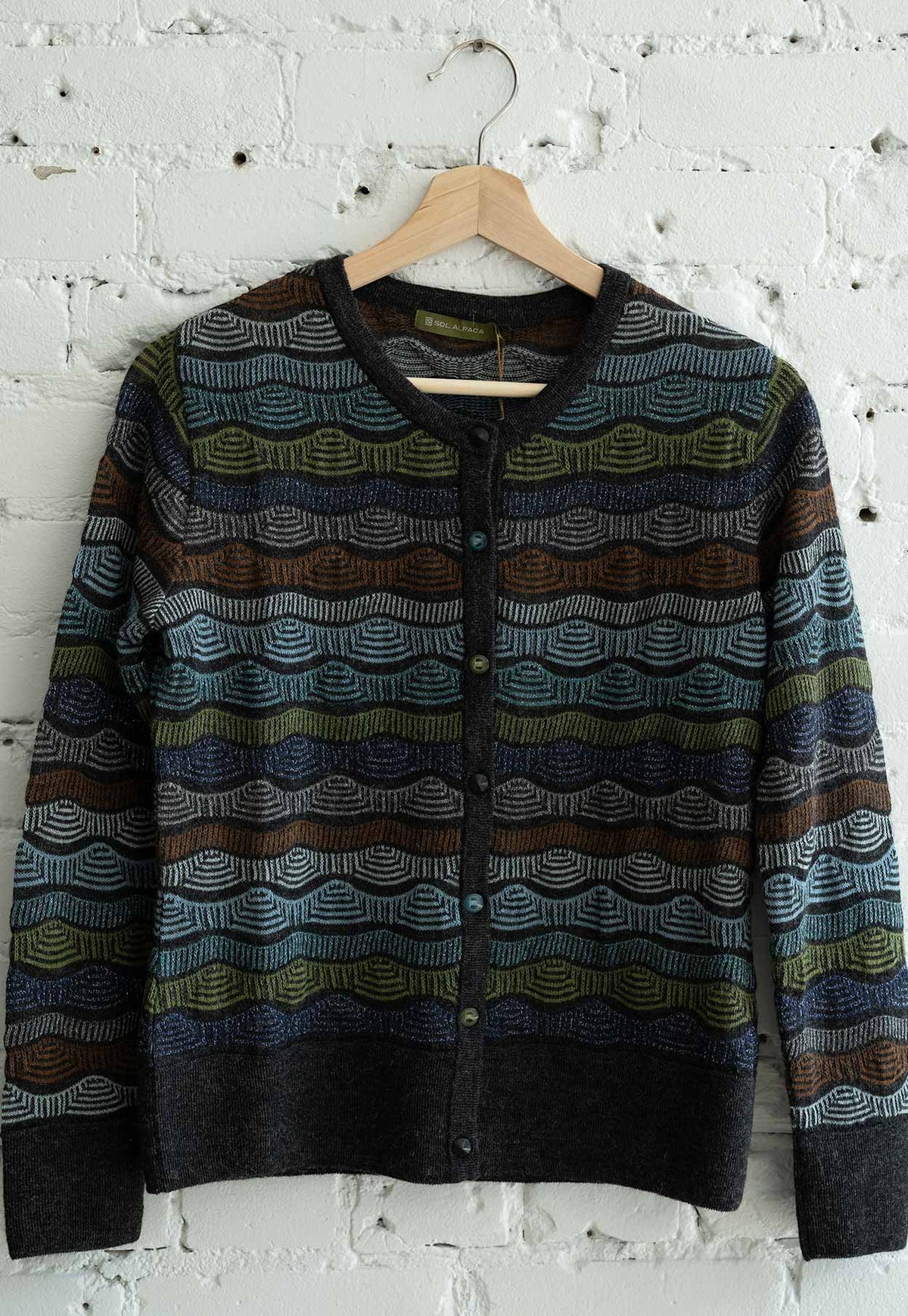 Transfer Multi Color Cardigan Charcoal