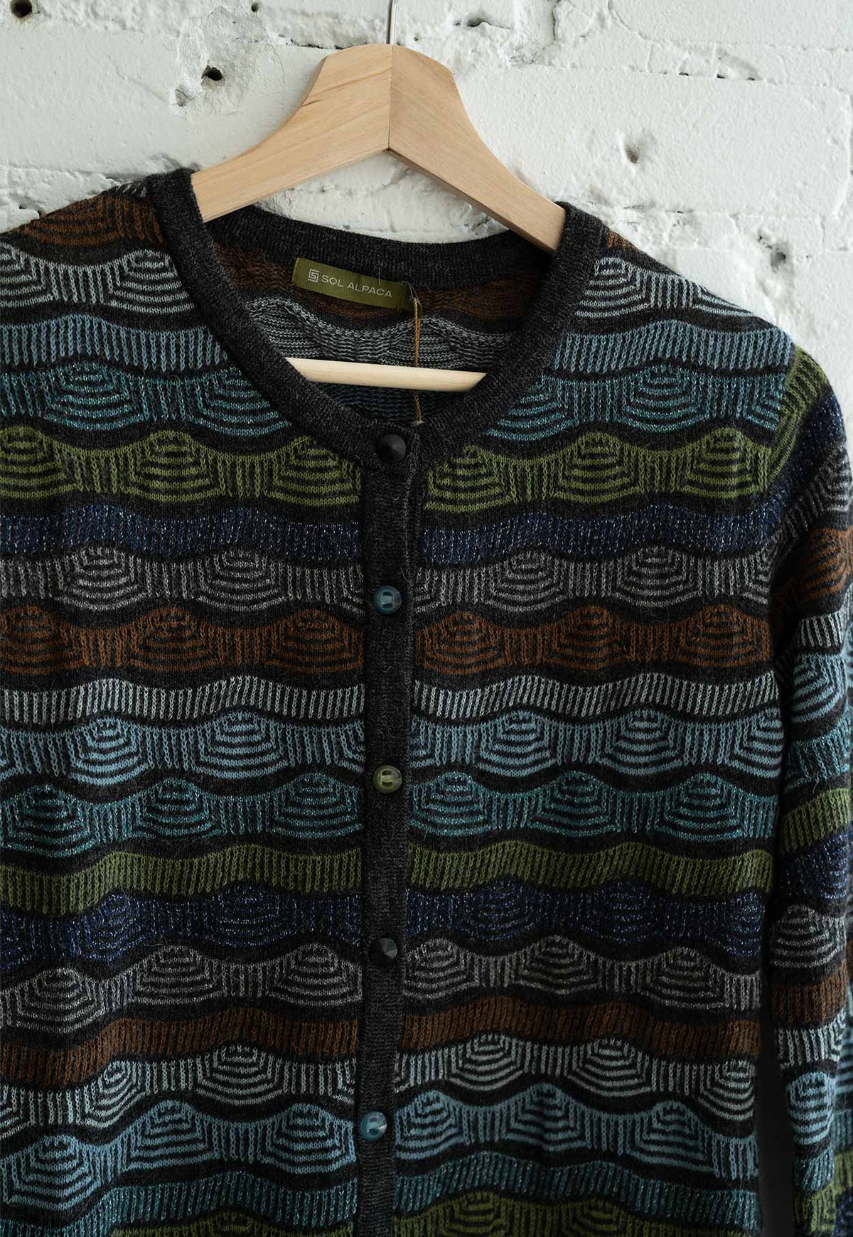 Transfer Multi Color Cardigan Charcoal