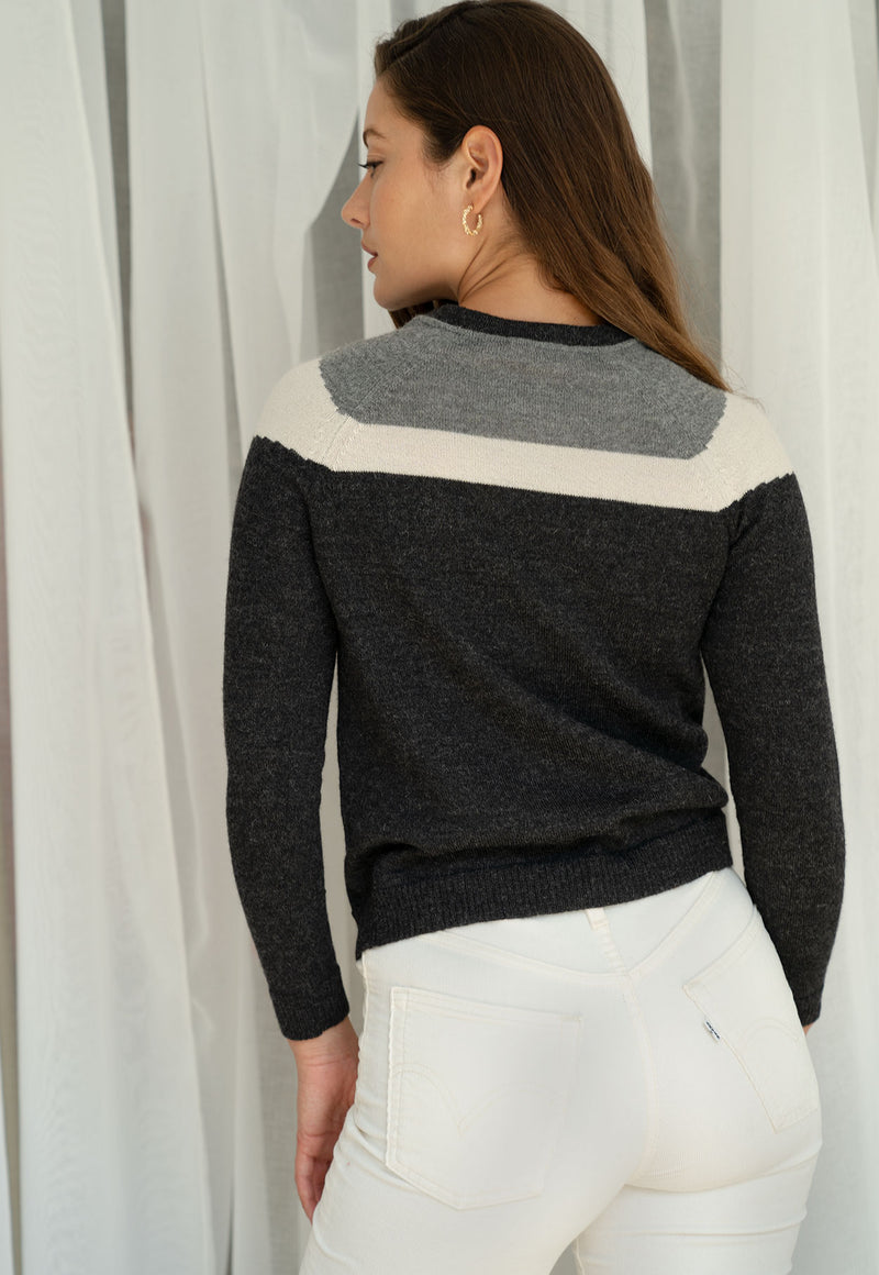 Intarsia Yoked Pullover