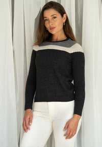 Intarsia Yoked Pullover
