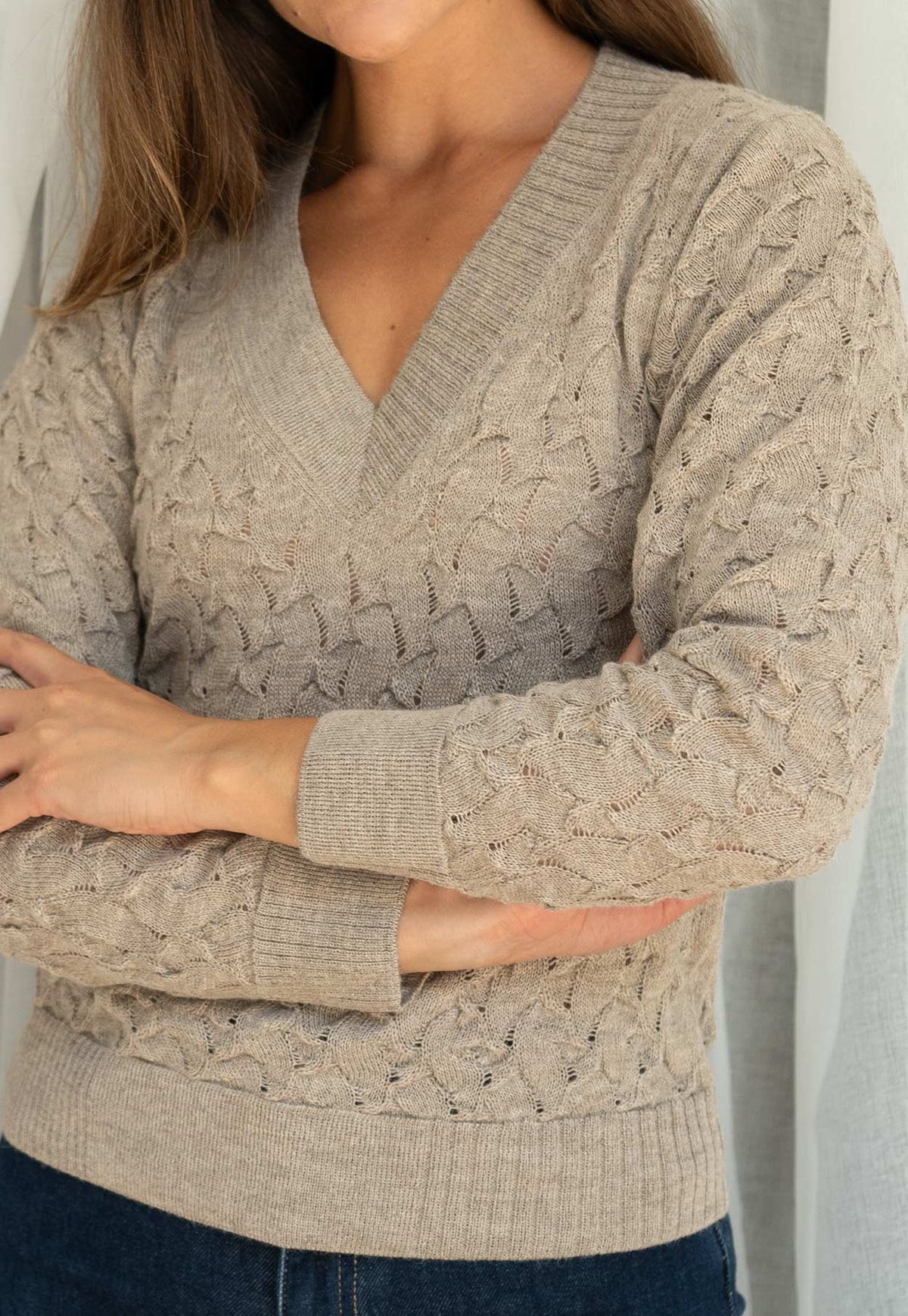 Las Perlas Pullover Nude