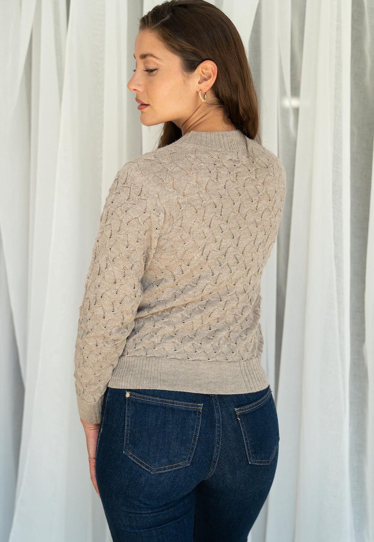 Las Perlas Pullover Nude