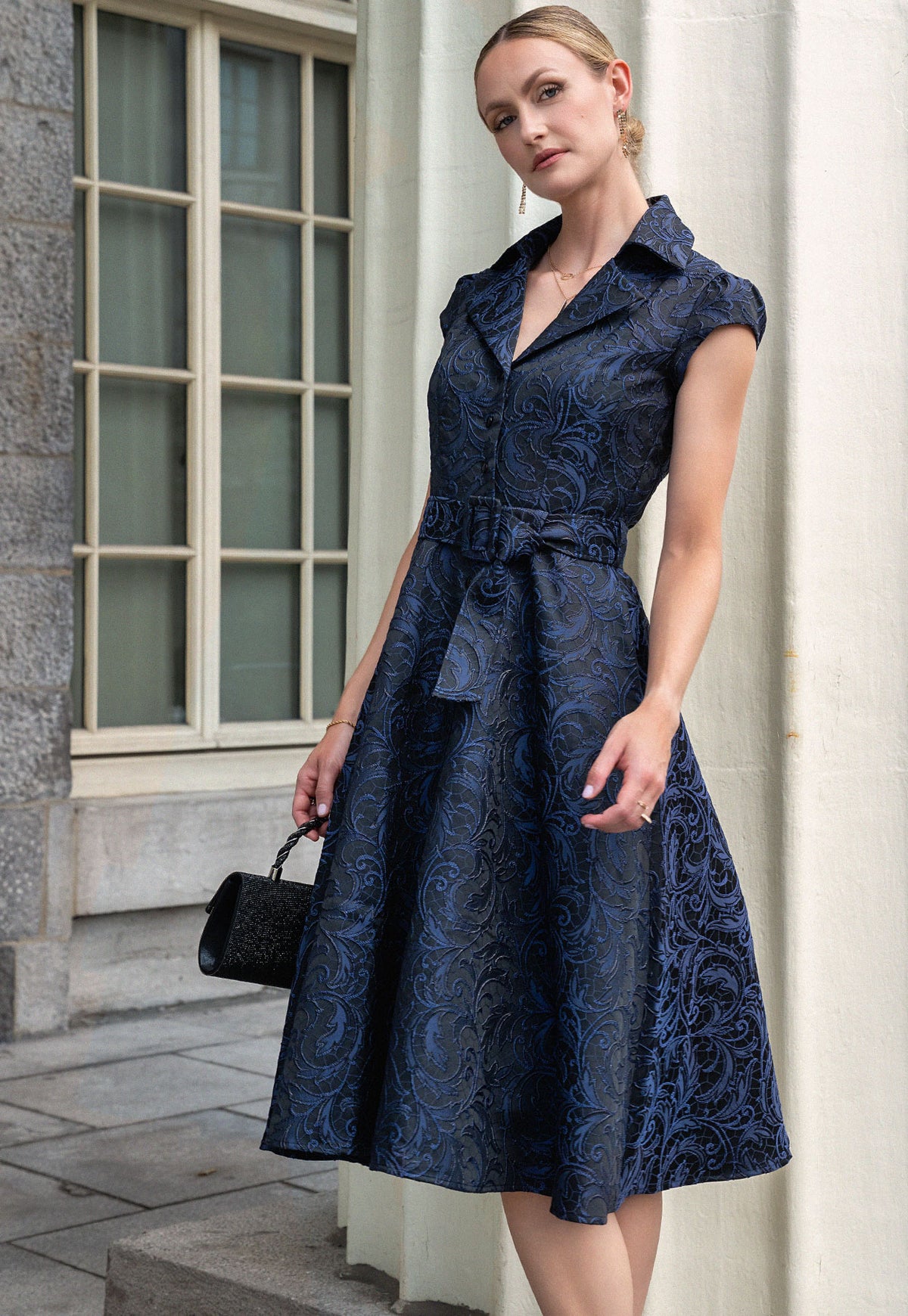 Madelaine Blue & Black Dress