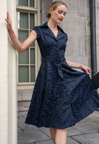 Madelaine Blue & Black Dress