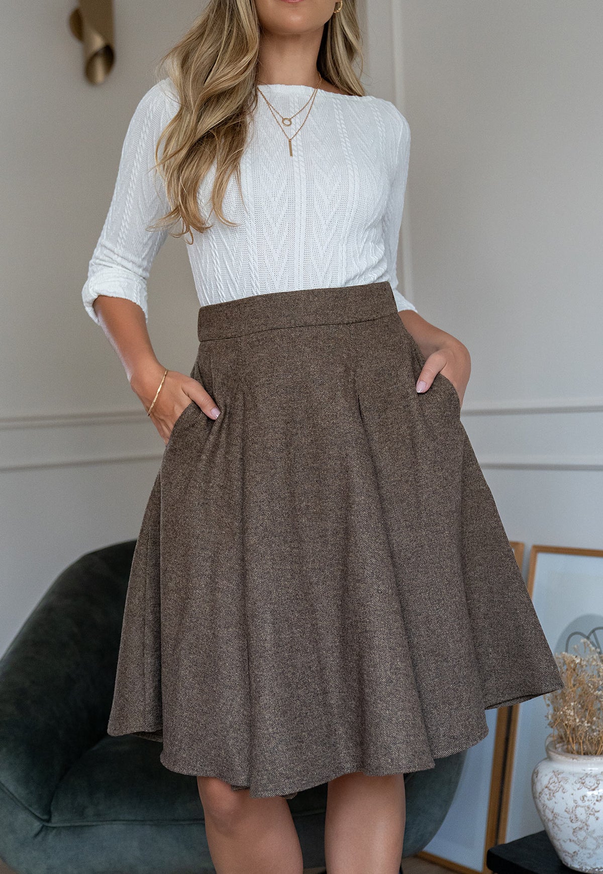 Antonella Copper Skirt