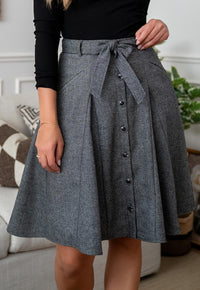 Julietten Charcoal Grey Skirt