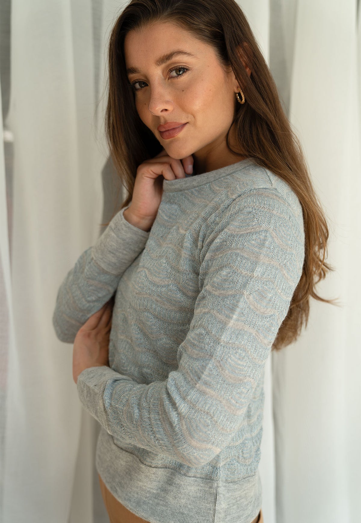 Pull Basique Transfer Bleu