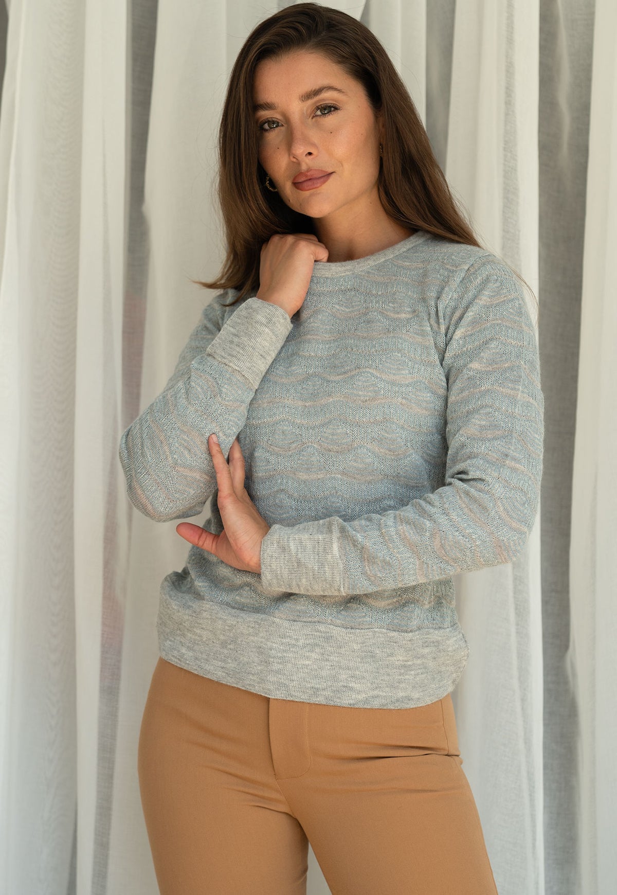 Pull Basique Transfer Bleu