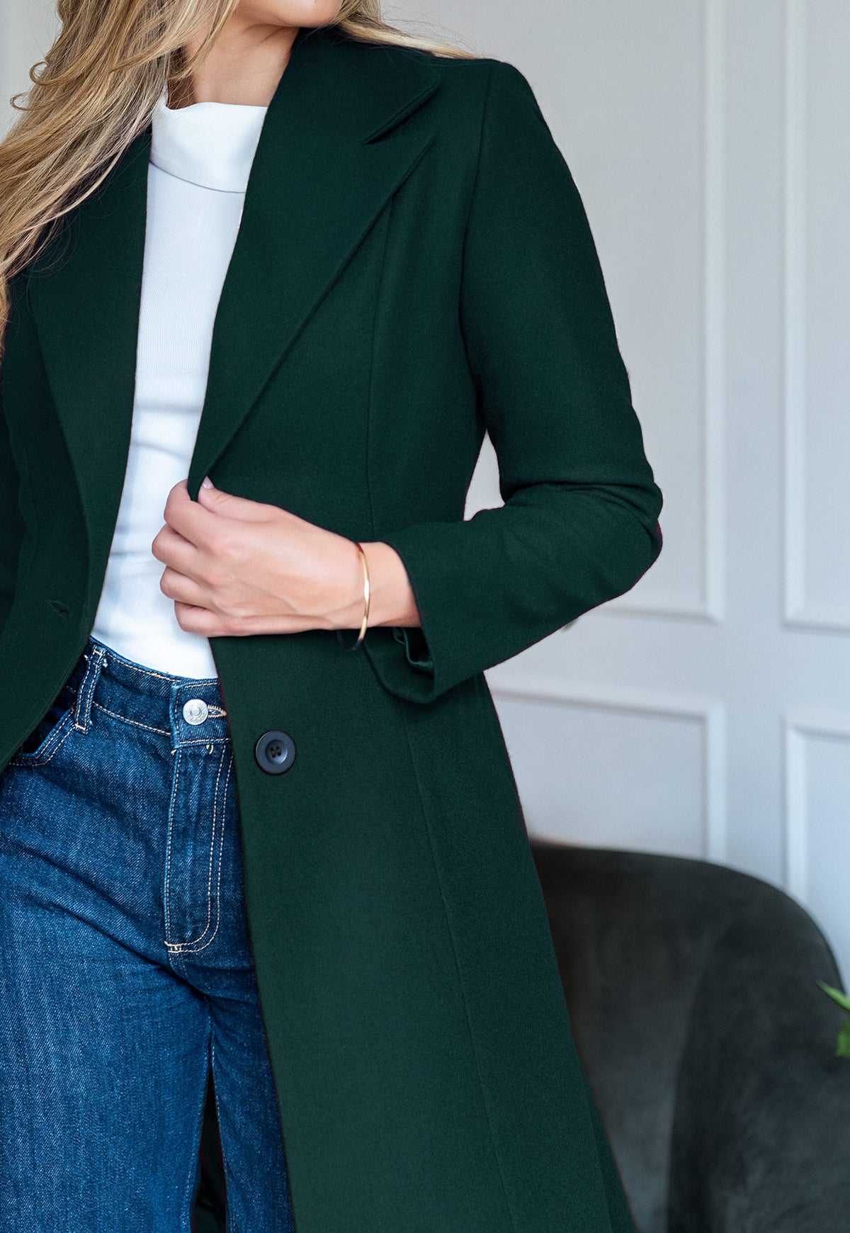 Laura Forest Green Coat